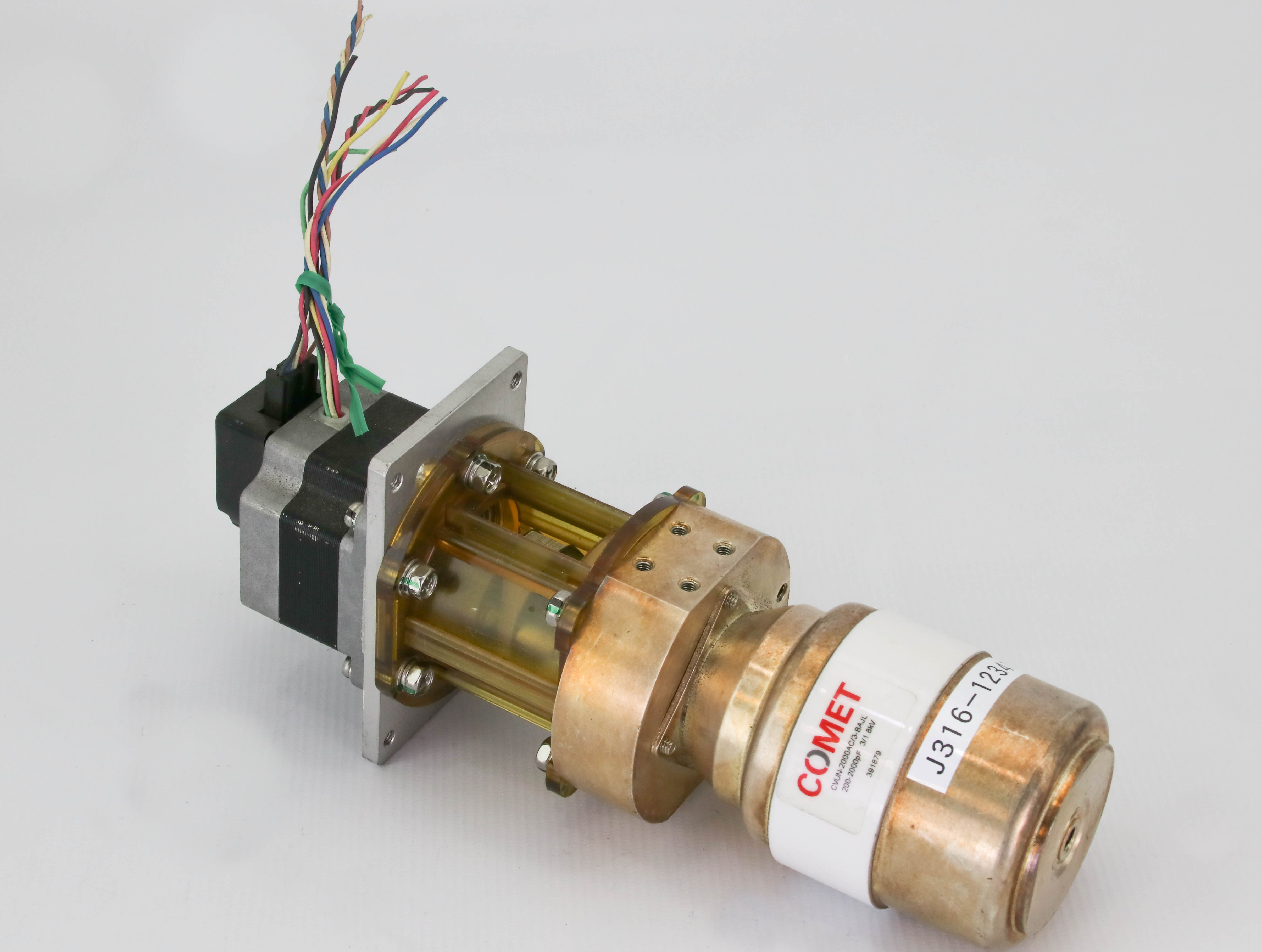 12347 COMET MOTORIZED VACUUM CAPACITOR W/ PK264-02AR22 MOTOR CVUN
